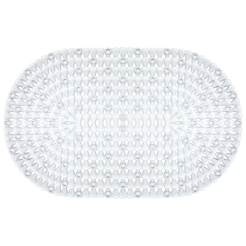 Diamante Oval Bath Mat Bathroom Accessories B&M