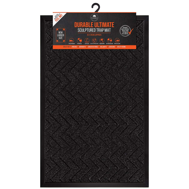Ultimate Trap Mat 55 x 85cm Black Doormats B&M Stores