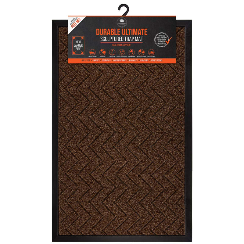 Ultimate Trap Mat 55 x 85cm Brown Doormats B&M Stores