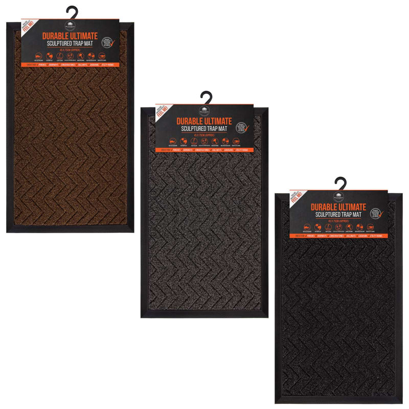 Ultimate Trap Mat 45 x 75cm Black Doormats B&M Stores