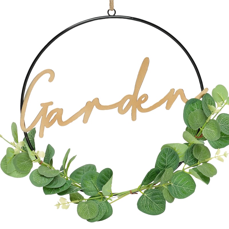 Botanical Garden Hanging Hoop with Slogan Garden Ornaments B&M