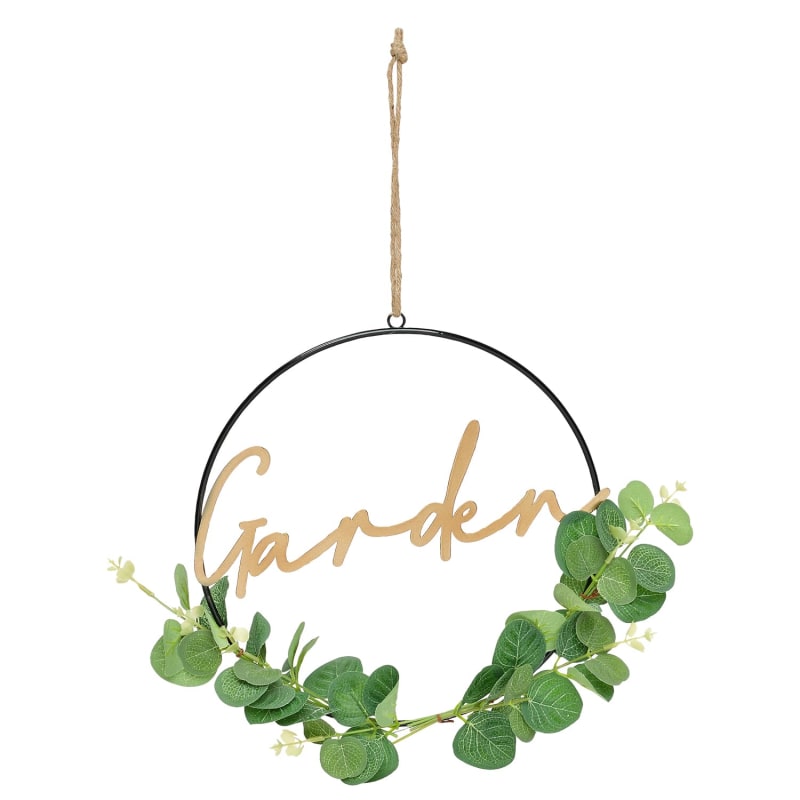 Botanical Garden Hanging Hoop with Slogan Garden Ornaments B&M