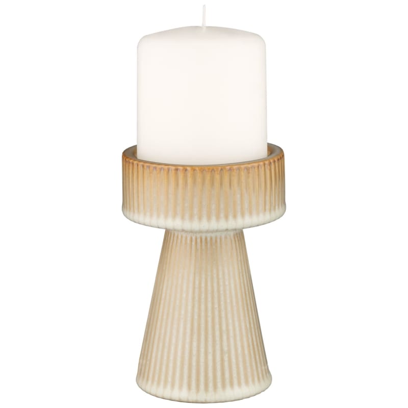 Ceramic Candle Holder with Candle Candles B&M Stores