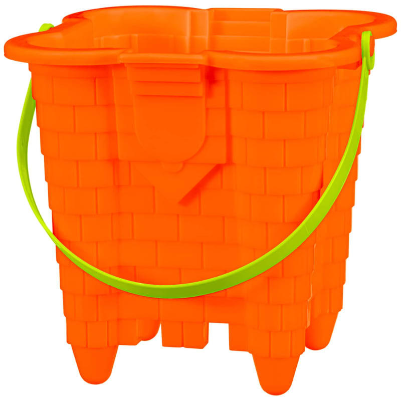 Bucket & Spade Set 7pc Orange Outdoor Toys B&M