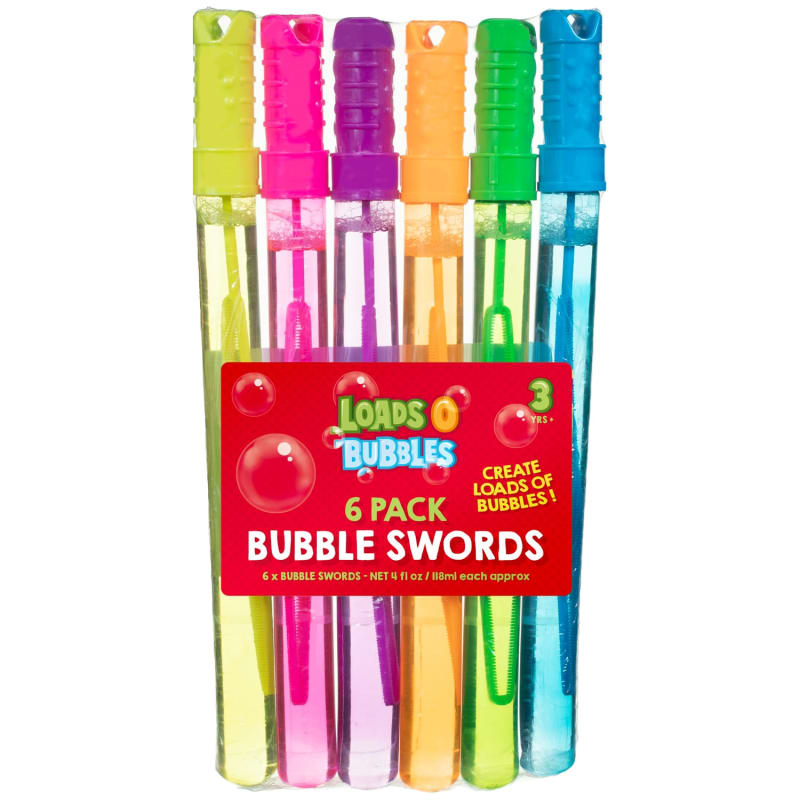 Loads O' Bubbles Bubble Swords 6pk Toys & Games B&M Stores