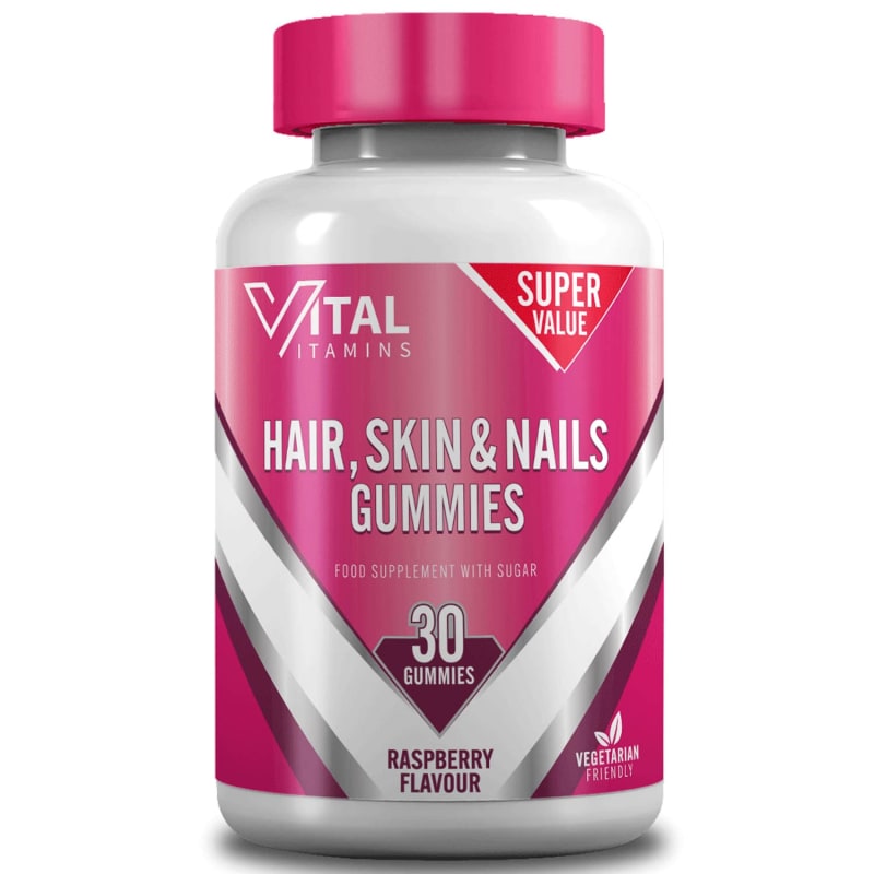 Vital Vitamins Hair, Skin & Nails Gummies 30pk l Vitamins B&M