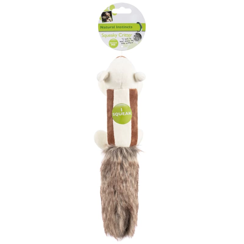 Natural Instincts Squeaky Critter Toy Squirrel Dog Toys B&M Stores