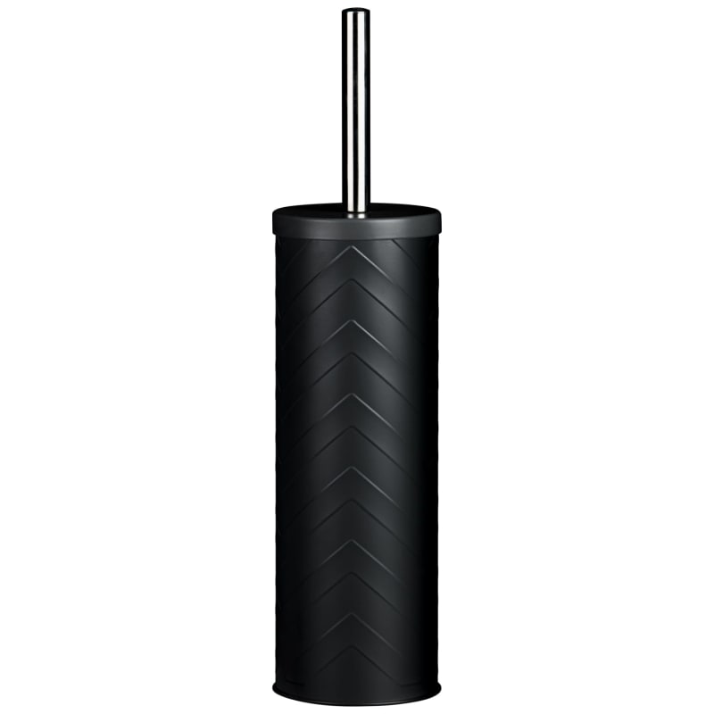 Chevron Toilet Brush & Holder Black Toilet Brushes B&M