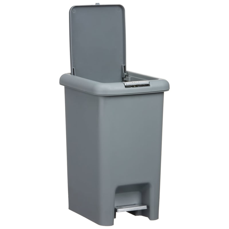 Pedal & Push Bin Grey Bathroom Bins B&M