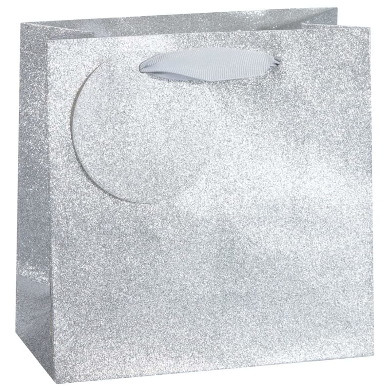 Glimmer Gift Bag 3pk Silver Gift Bags B&M