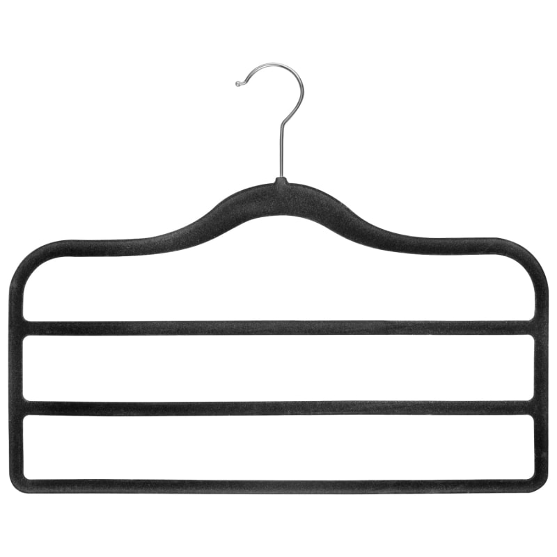 Velvet Trouser Hangers 3pk Black Hangers B&M Stores