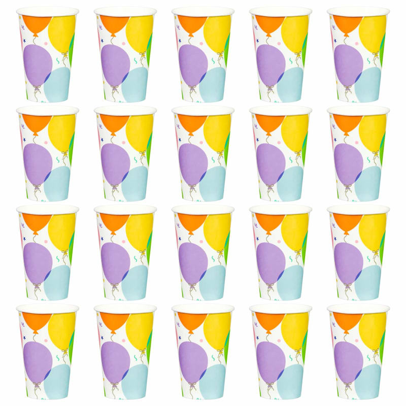 Party Paper Cups 20pk - Balloons | Partyware - B&M Stores