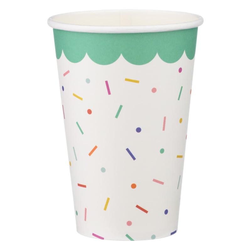 Party Paper Cups 20pk Sprinkles Partyware B&M Stores