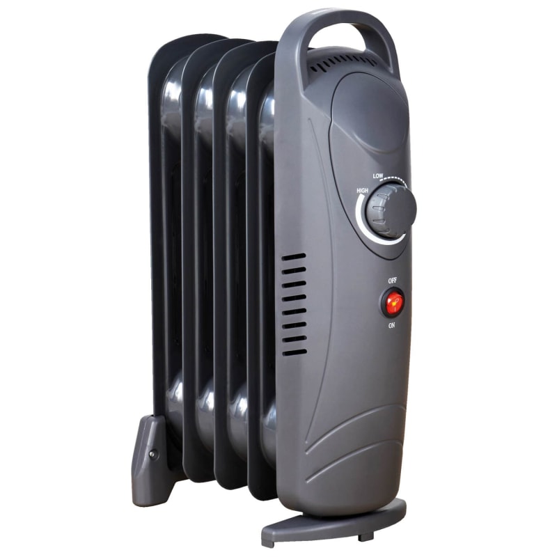 Blaupunkt 5 Fin Oil-Filled Radiator - Graphite | Electric Heaters | Bu0026M