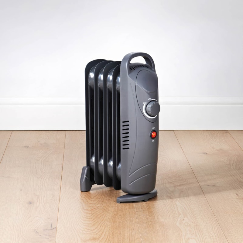 Blaupunkt 5 Fin Oil-Filled Radiator - Graphite | Electric Heaters | Bu0026M