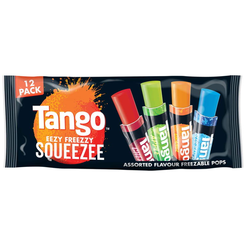 Tango Eezy Freezzy Squeezee Ice Pops 12pk Ice Lollies B&M