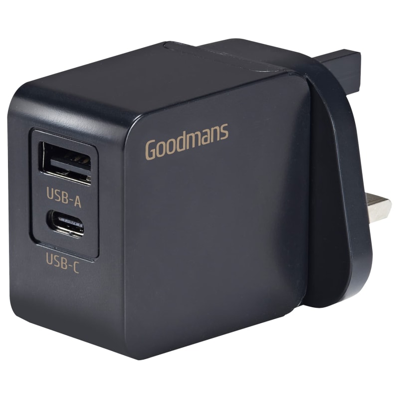 Goodmans Mains PD Fast Charger Black Chargers B&M