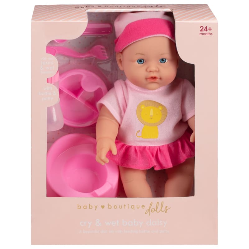 Deluxe Cry & Wet Doll Pink Lion Dolls & Accessories B&M