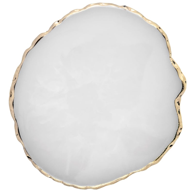 Agate Style Tray Cream Decorative Accessories B&M Stores