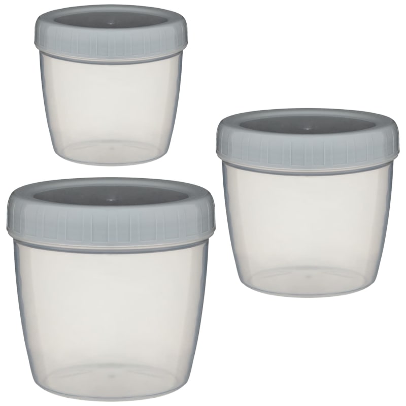 Set of 3 Snack Pots 3pk Kitchen Storage B&M Stores