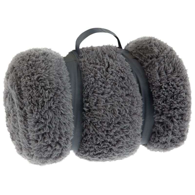 Simply Everyday Teddy Rolled Throw Grey Throws B&M Stores