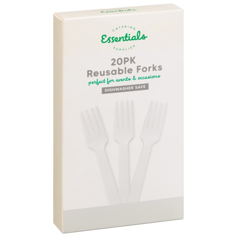 Catering Essentials Reusable Forks 20pk King's Coronation B&M Stores