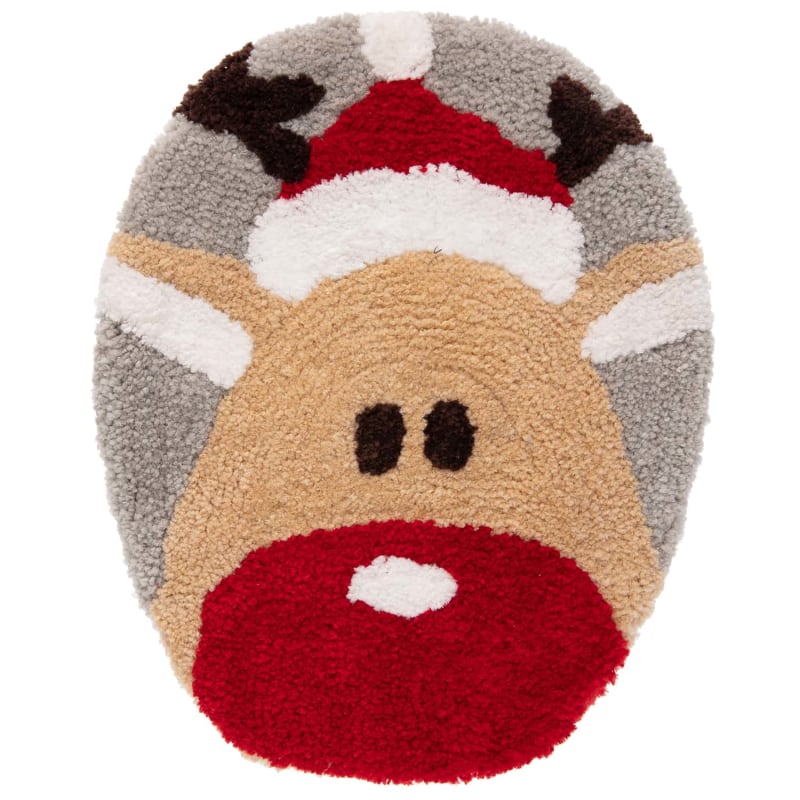 Christmas Toilet Mat Reindeer Bathroom B&M
