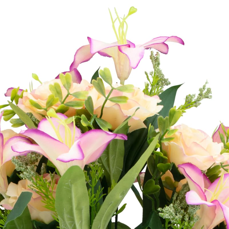 Large Flower Bunch Lilies Artificial Flowers B&M Stores