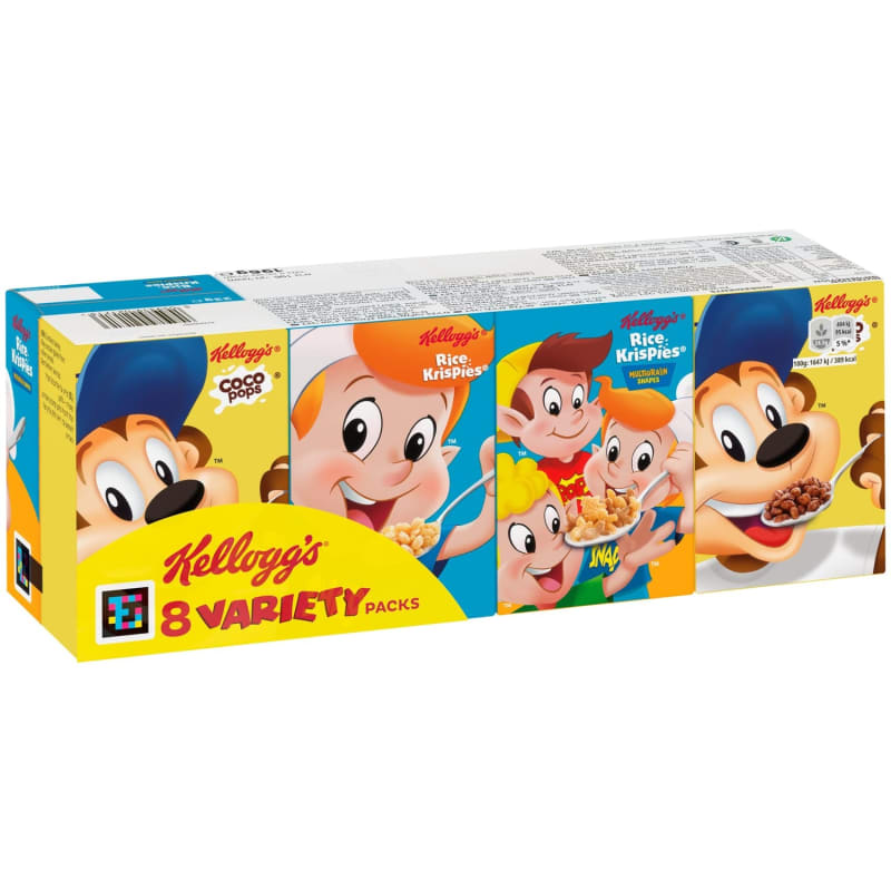 Kellogg's Variety Pack Cereal 8pk Breakfast Cereal B&M Stores