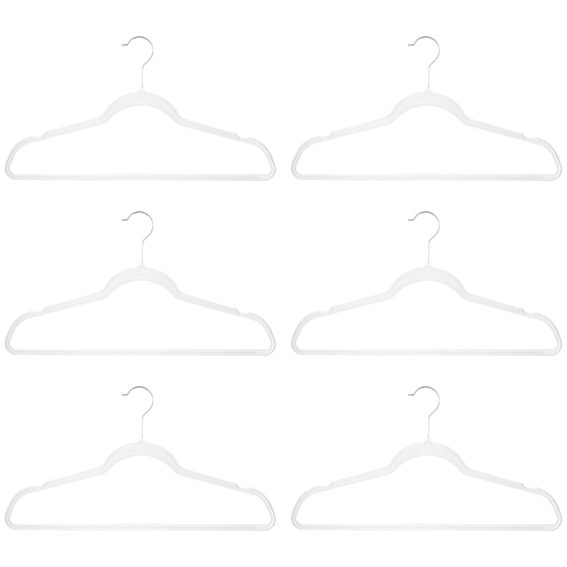Adult Clear Plastic Hanger 6pk Hangers B&M Stores