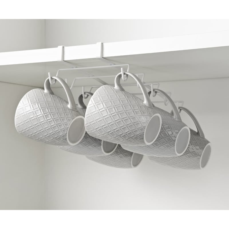 Under Shelf Mug Holder Kitchen Storage B&M