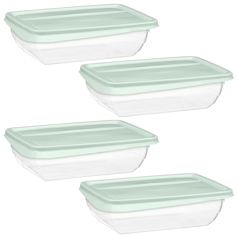 Small Food Tubs with Airtight Lids 4pk Kitchen B&M