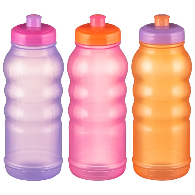 Simply Everyday Kids Water Bottles 3pk Purples Water Bottles B&M