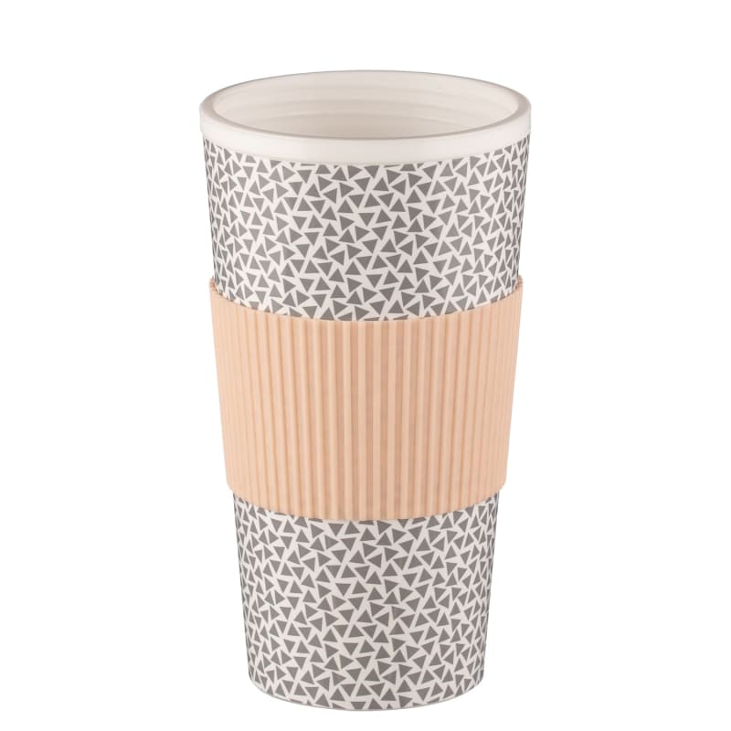 Printed Travel Mug with Silicon Grip Triangles Travel Mugs B&M Stores