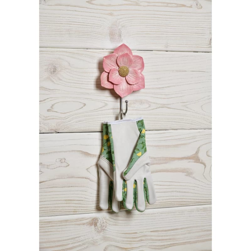 Flower Wall Hook Pink Garden B&M