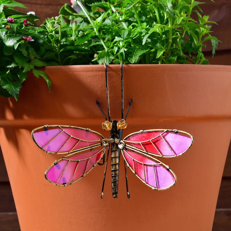 Glitter Plant Pot Hook Garden Ornaments B&M