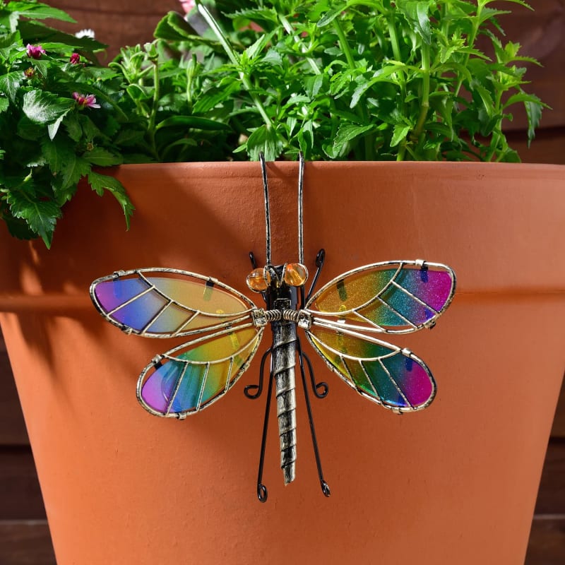 Glitter Plant Pot Hook Garden Ornaments B&M