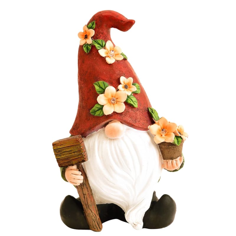 Gonk Gnome Ornament With Solar Flower Hat Solar Ornaments B&M