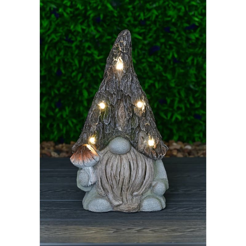 Solar Rustic Gonk Gnome Ornament Mushroom Garden Ornaments B&M