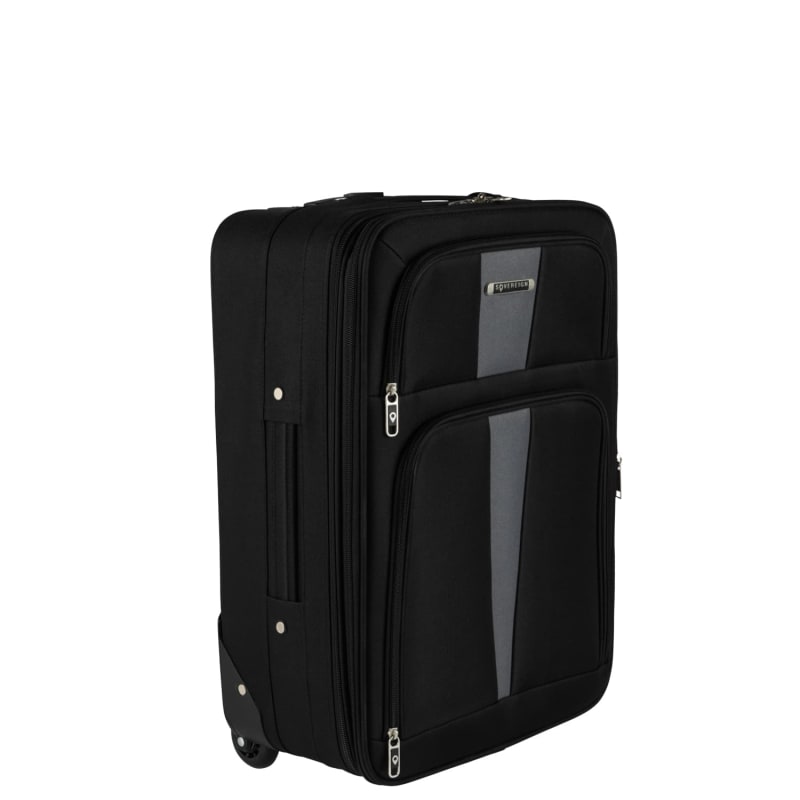 Sovereign Cabin Case 55cm Black Luggage B&M Stores