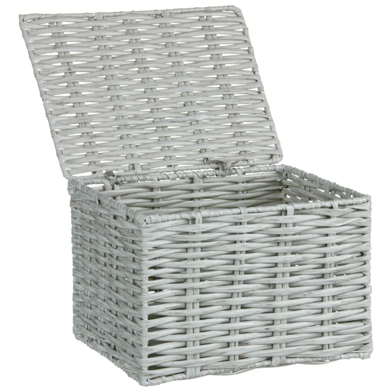 Large Woven Storage Box Light Grey Bathroom Storage B&M Stores
