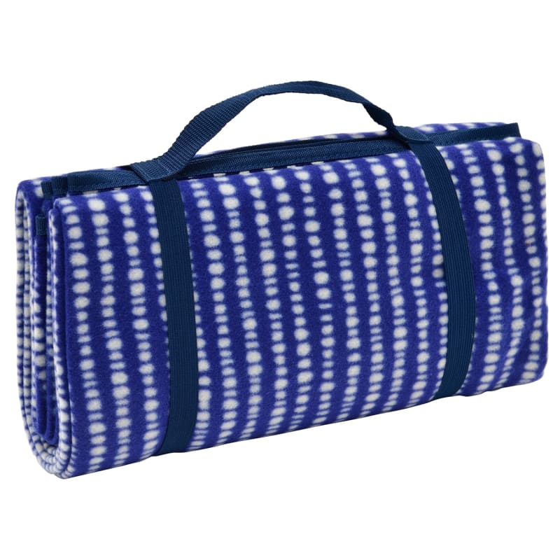 Printed Foldaway Picnic Blanket Blue Picnic Blankets B&M