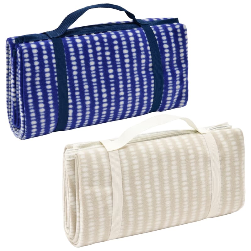 Printed Foldaway Picnic Blanket Taupe Picnic Blankets B&M