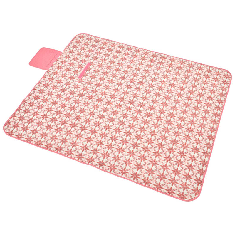 Printed Foldaway Picnic Blanket Pink Picnic Blankets B&M