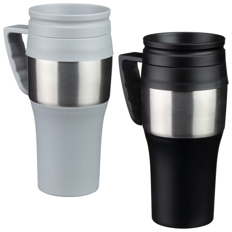 Coloured Travel Mug Black Mugs B&M Stores