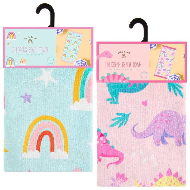 Children's Beach Towel Rainbow Kids Towels B&M Stores