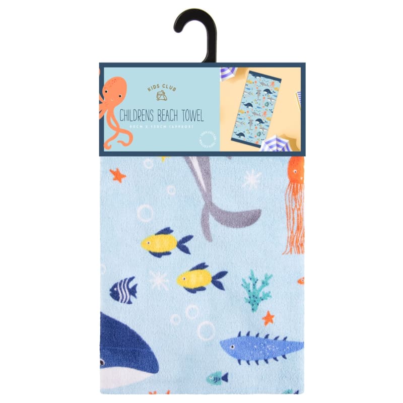 Children's Beach Towel Sea Creatures Kids Towels B&M Stores