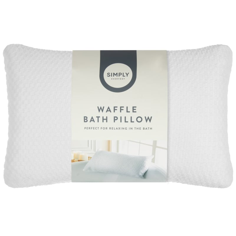 Simply Everyday Waffle Bath Pillow White Bath Pillows B&M Stores