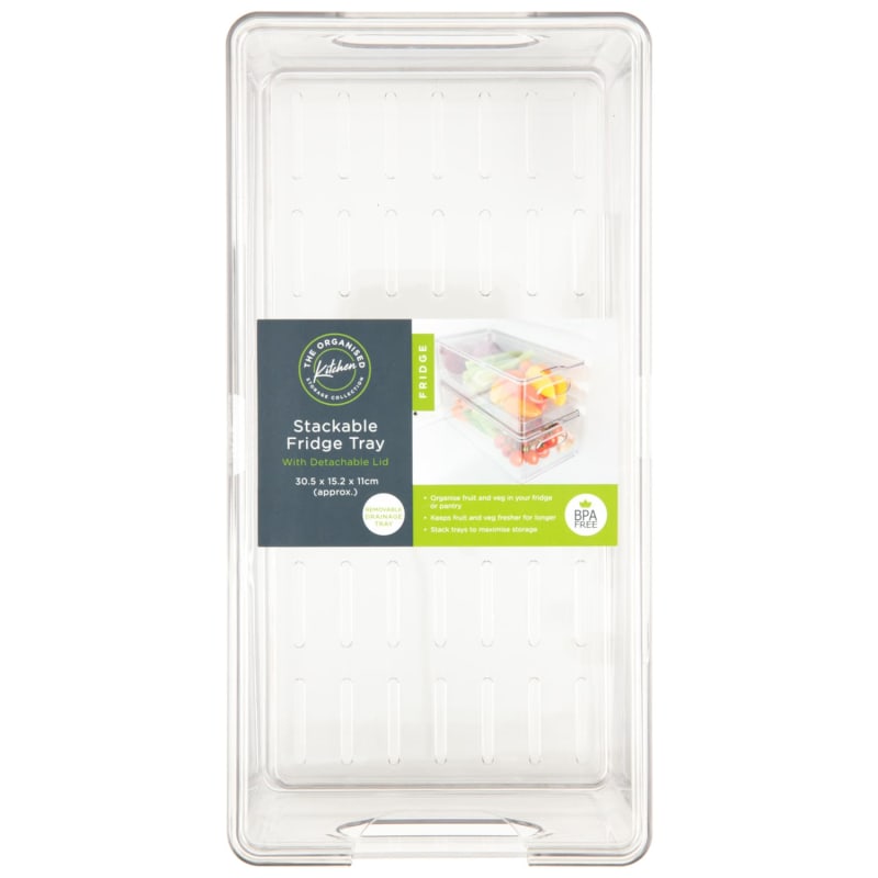 Stackable Fridge Tray Kitchen Storage B&M Stores