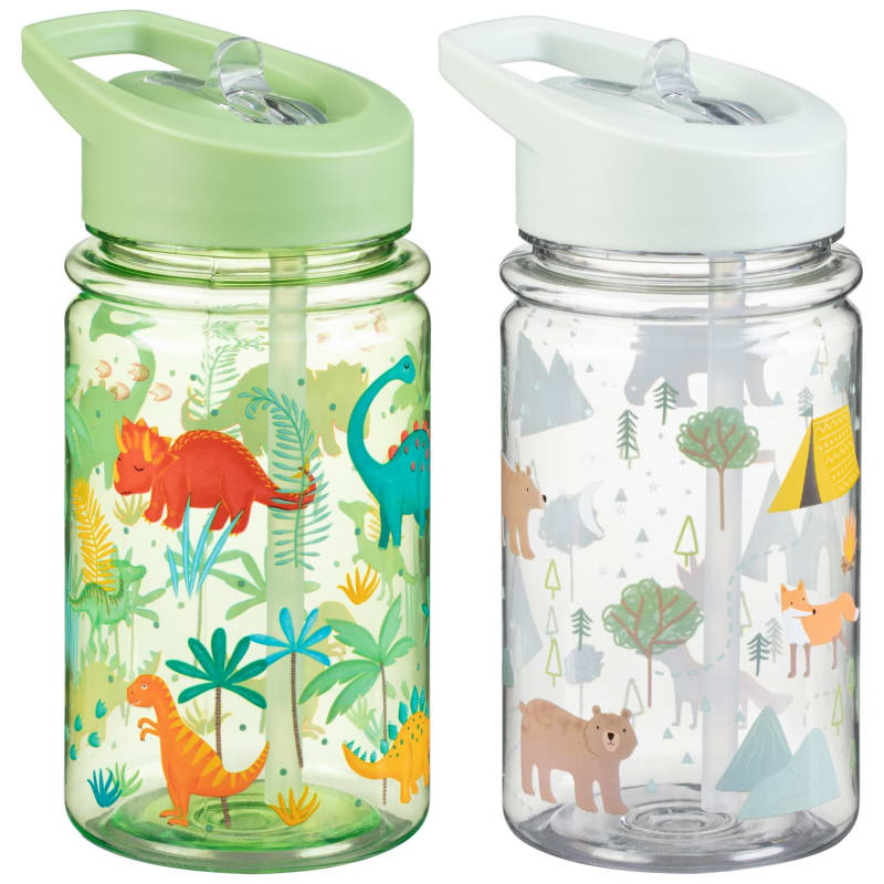 Kids Bottle With Straw Dinosaur Kitchen B&M Stores